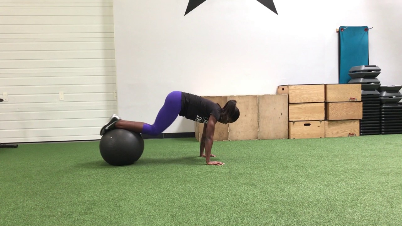 SWISS BALL KNEE TUCK YouTube