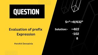 Evaluation of prefix expression | Stack | DSA | @harshitdevsainia