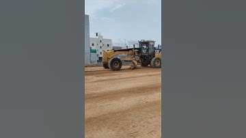 Grader Leveling Work in Action – Perfect Ground Leveling Techniques at Construction Site.