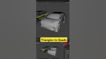Convert Triangles to Quads in Blender #blender3d #3dmodeling #blender #vizcom #generativeai