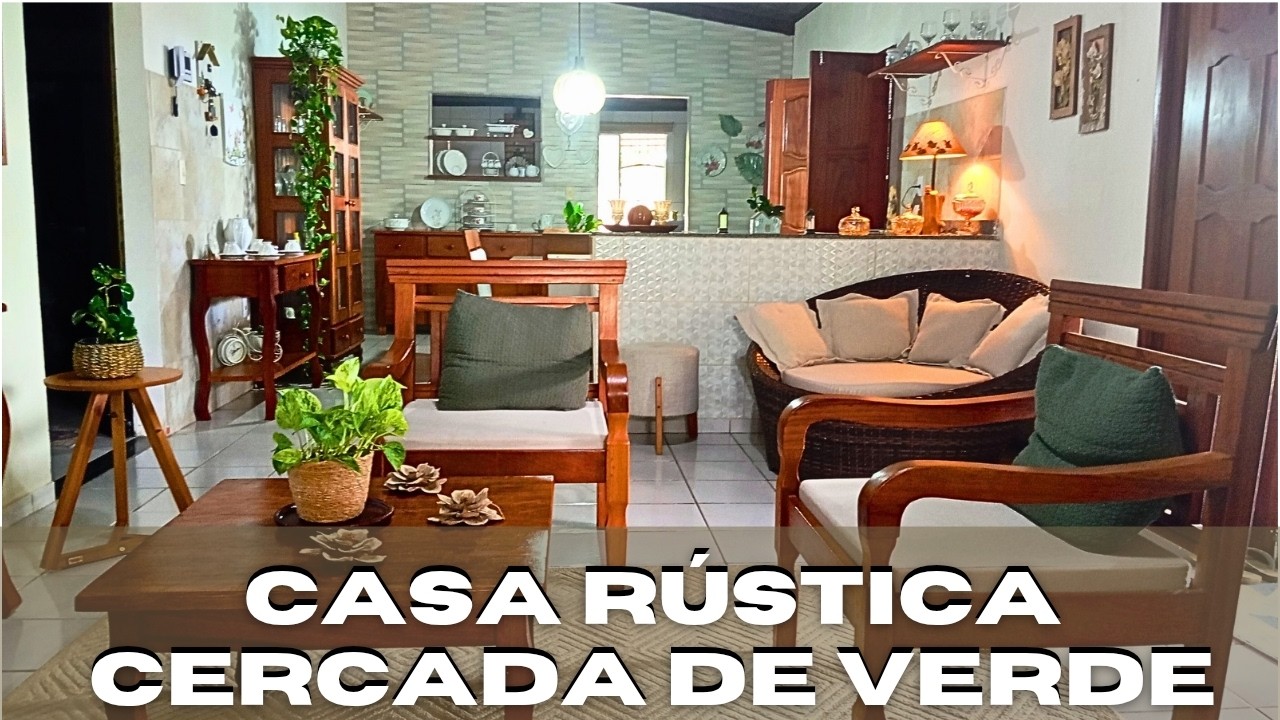 RÚSTICO ACOLHEDOR E UM QUINTAL CHEIO DE PLANTAS ,ONDE O VERDE ABRAÇA A CASA - O PODER DA NATUREZA !