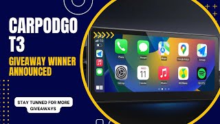 CarPodGo T3 Giveaway Winner Announcement