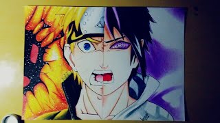 Speed Drawing - Sasuke And Naruto ( Naruto Shippuden )