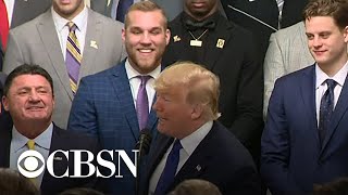 Trump welcomes LSU Tigers to the White House