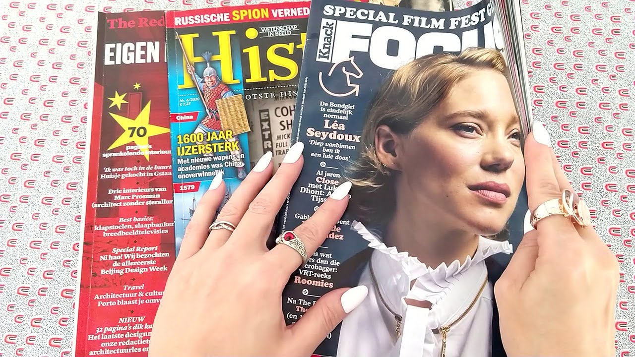 ASMR Natural Page Turning Through 3 Magazines • No Talking