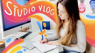 STUDIO VLOG 🎨 New Art Challenge, Packing Orders + Patreon | My Day as a Full Time Artist!