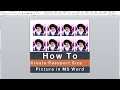 how to create a cnic pictue in ms word