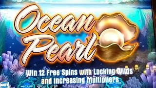HUGE WIN IGT Ocean Pearl slot machine 25c Denom Free spin bonus