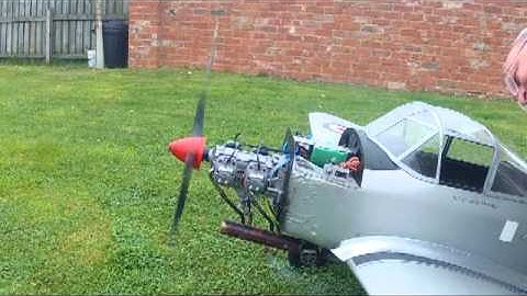 1/5 Scale Piston Provost - OS Pegasus First Test Run (throttletothewall)