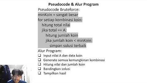 T13 UAS PMP 2025 | Demo Program Bruteforce (Coin Exchange)