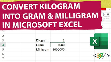 How to Convert Kilogram into Gram & Milligram in Microsoft Excel