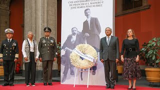 CVII Aniversario Luctuoso de Francisco I. Madero y José María Pino Suárez, desde Palacio Nacional