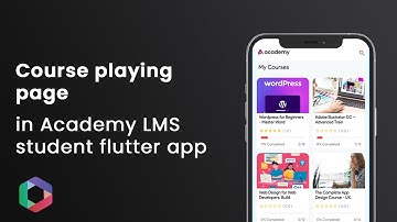 Course playing page in Academy LMS student flutter app