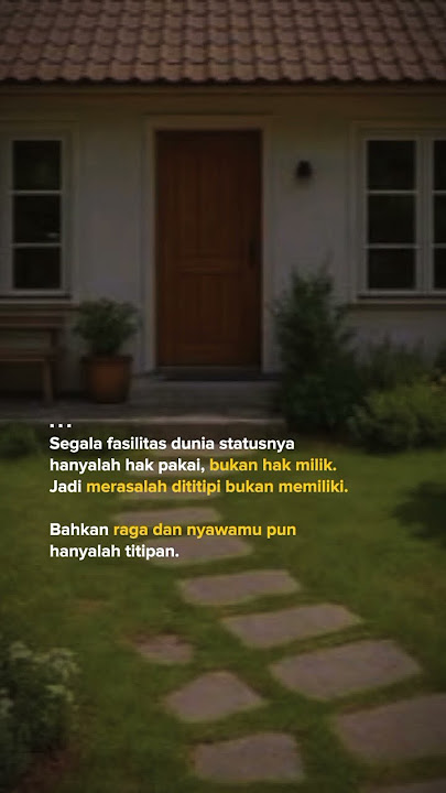 Semua hanya titipan 5 Juli 2025