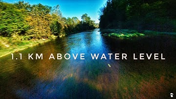 A dangerous trip just above the river to a dead quarry  #7inchquad #Fpvcruise