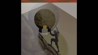 man pushing a boulder ( roblox sisyphus ) Resimi