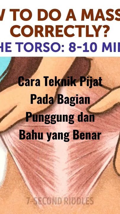 Cara Teknik Pijat /Massage Pada Punggung dan Bahu Yang Benar..#massage #short