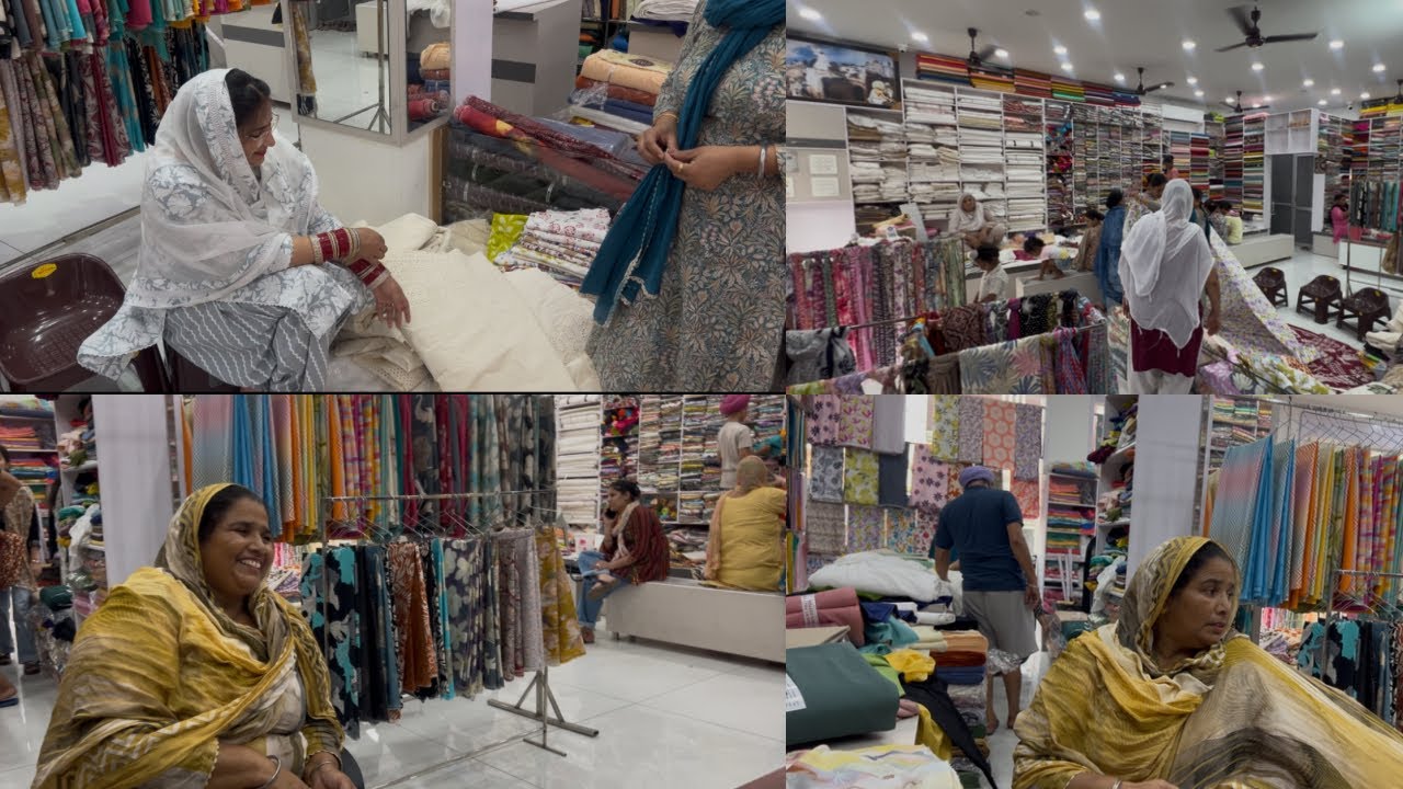 mummy huna de suta wali dukn 🥻🥻माँ और मंजीत के सूट की शॉपिंग