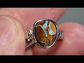Koroit-Opal Ring in 925 Sterling Silber, Opal Ring 001389 r