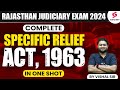 Complete specific relief act 1963 for rajasthan judiciary 2024 exam  vishal sir