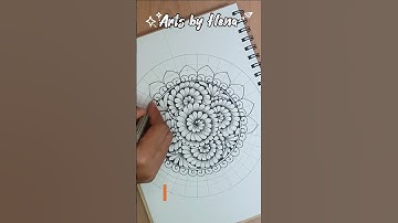 Mandala Art With Zentangle Art |Zendala Art #shorts #mandala   #zentangle #doodle #drawing
