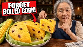 Forget Boiled Corn! Make These Japanese Soft & Fluffy Steamed Corn Cakes — No Oven, No Frying! screenshot 3