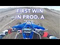 DEAD GOPRO - FIRST Production A win! | 2021 Quadcross NW Horn Rapids | Production A | Round 1 Moto 2