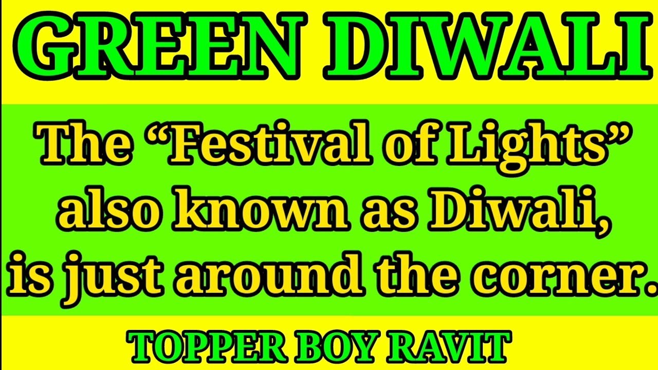 green diwali essay in english