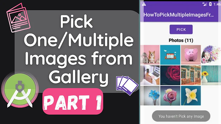 Pick One/Multiple Images from Gallery in Android Studio And Show Them into Recycler View || Part 1