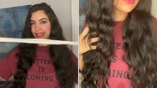 روتين شعر ويفى بدون حراره واسباب جفاف الشعر بسبب ماء الارز | overnight heatless waves |