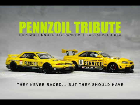 1/64 Pennzoil tribute Skylines - They never raced, but they should