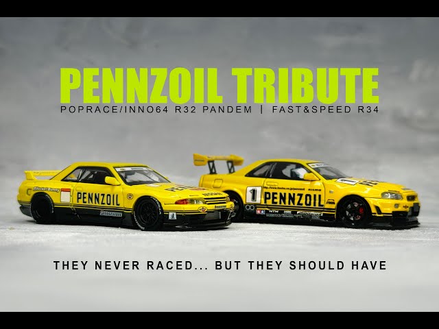 1/64 Pennzoil tribute Skylines - They never raced, but they should