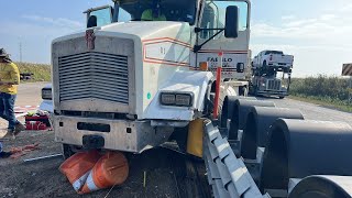 Concrete Truck Hits a Guardrail! Heavy Duty Police Rotation!