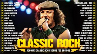 Best Classic Rock Songs 70s 80s 90s - Queen, Guns N Roses, ACDC, Metallica, U2, Pink Floyd, Bon Jovi