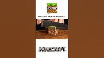 Slicing a Real-Life Minecraft Block | ASMR Macro Cut ✨ #asmr #relaxing #ytshorts #shorts #satisfying