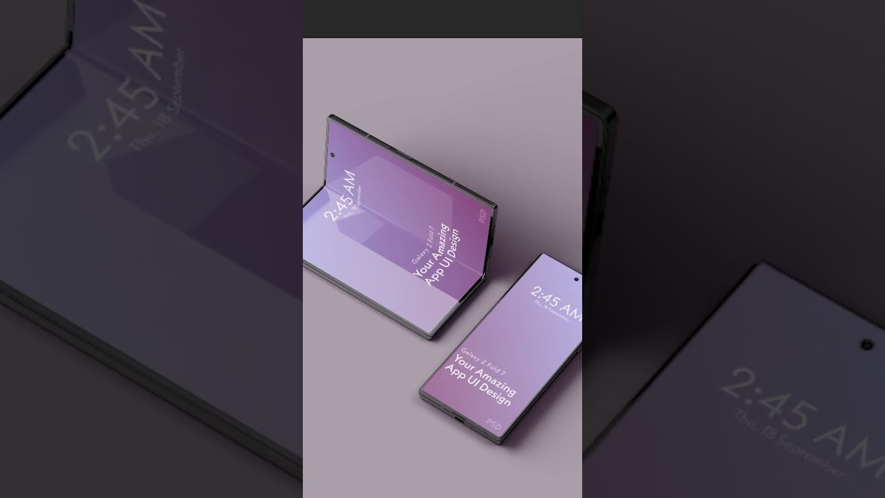 Samsung Galaxy Fold 7 Screen Mockup