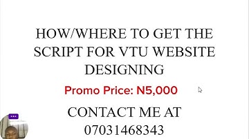 How to get  a VTU script