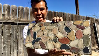 COMO HACER REVESTIMIENTOS CON ROCAS DE RIO/ River rock backsplash