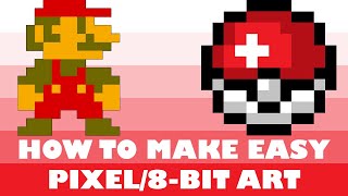 HOW TO CREATE SIMPLE PIXEL/8 BIT ART IN SECONDS! screenshot 2