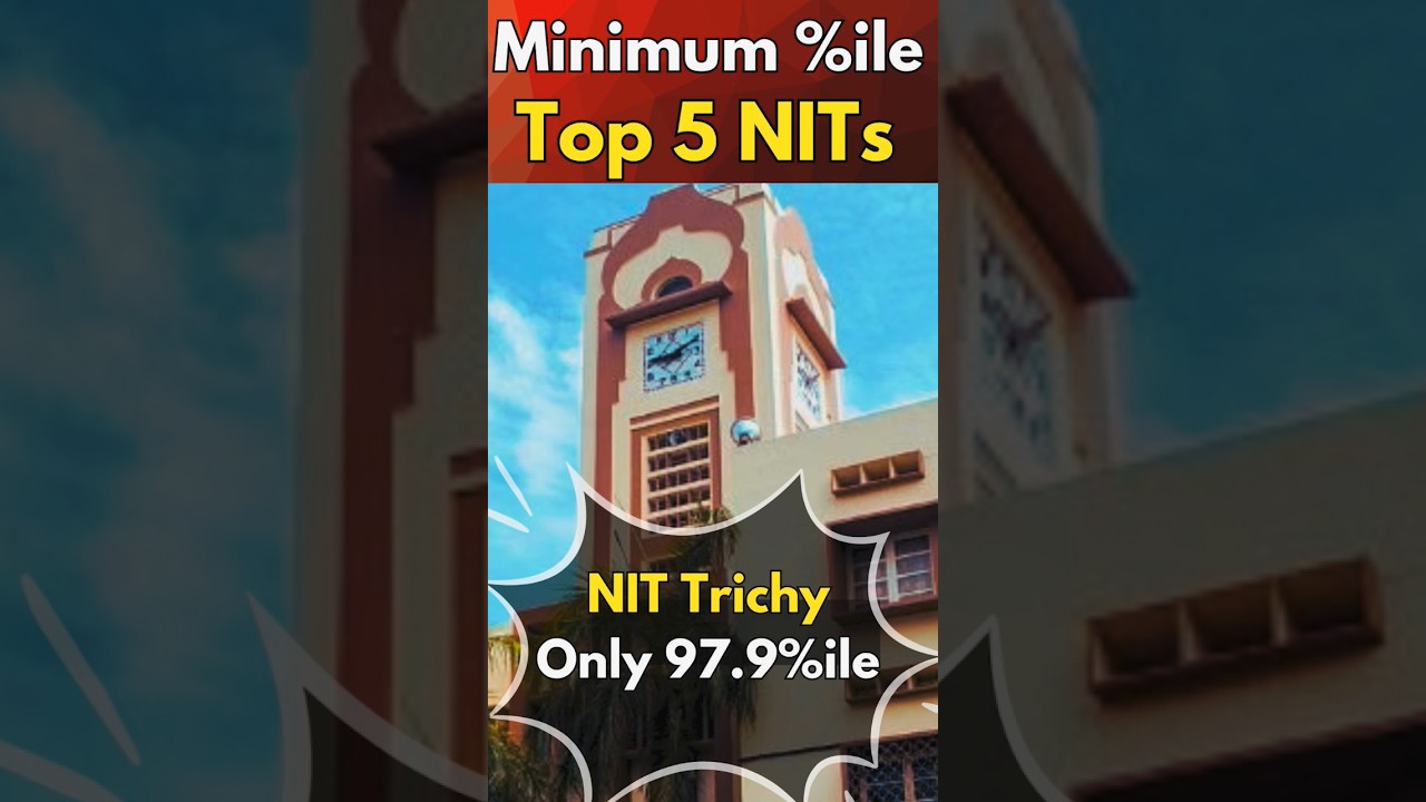 Get NIT Trichy at only 97.9%ile 😯 Minimum Percentile for Top 5 NITs 💞 IIT-JEE/JEE mains 