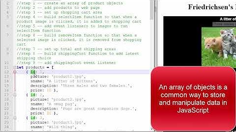 JavaScript Shopping Cart - Part 1