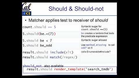 coursera - SaaS - 5.4 - More Controller Specs and Refactoring