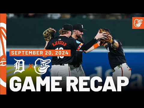 Tigers vs. Orioles Game Recap (9/20/24) | MLB Highlights | Baltimore Orioles