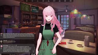 AI Calliope Mori as a Waitress in Cafe Leblanc Persona 5 SillyTavern