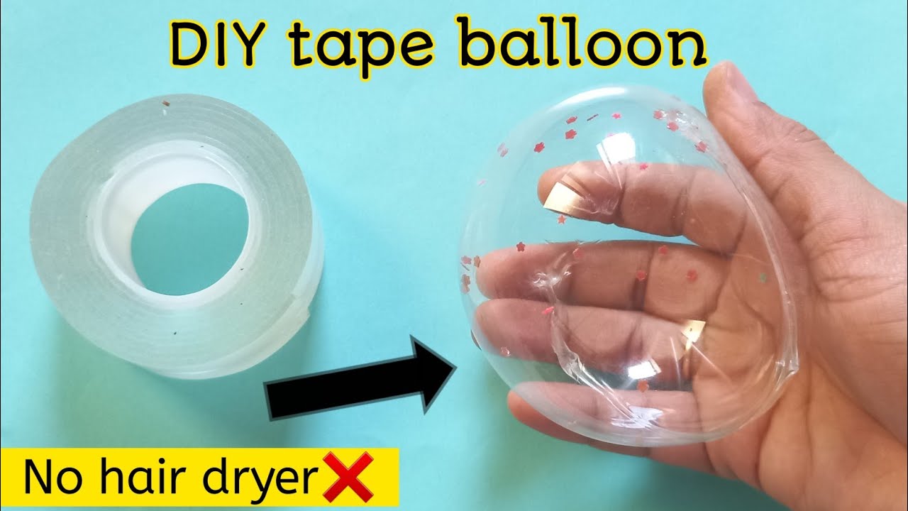 DIY tape balloon, How to make nano tape balloon, Nano tape bubble