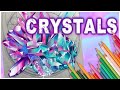 Coloring crystals step by step