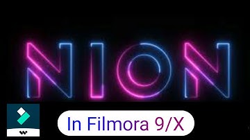 Create Awesome Neon Text In Filmora 9 / X | Neon Text
