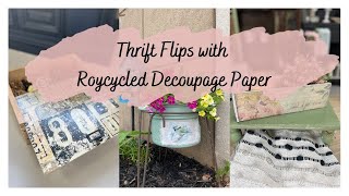 Thrifts Flips with Roycycled Decoupage Papers | DIY Home and Garden Decor | Upcycled | Ruth & Ruby