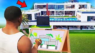 Franklin Uses Magical Painting To Draw Biggest Mansion In Gta V ! GTA 5 new