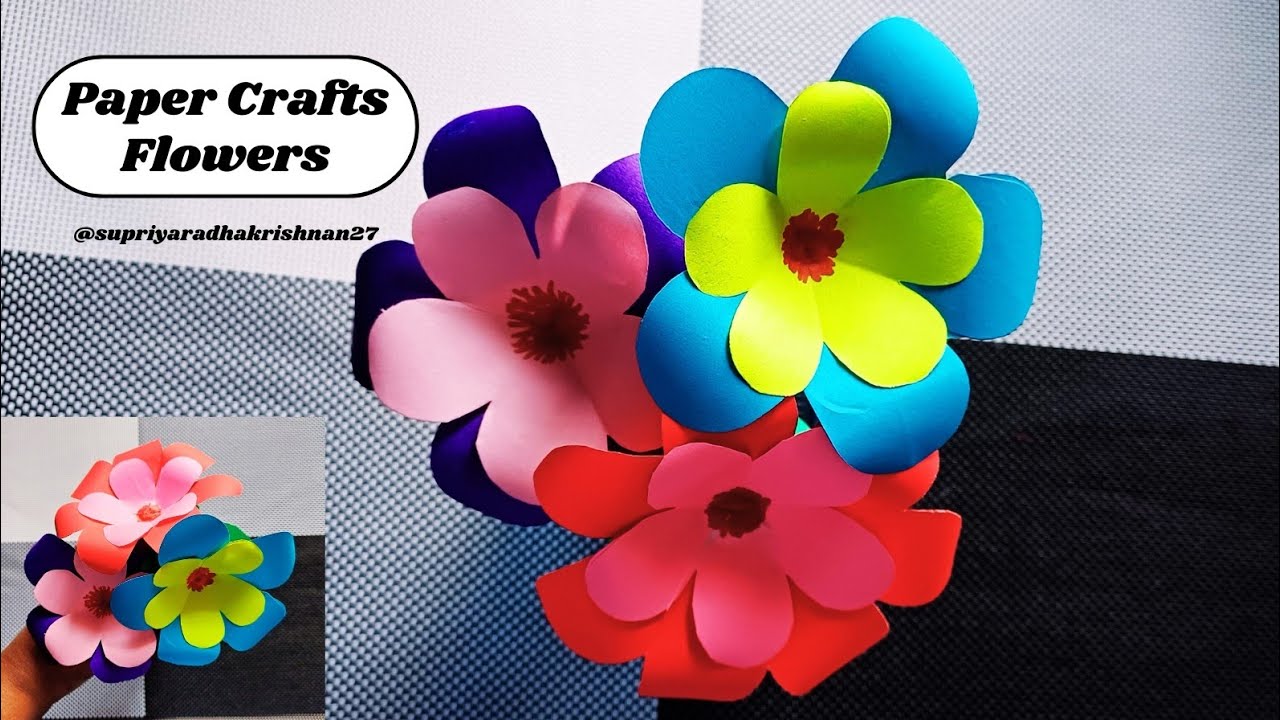 How To Make Paper Flowers | Diy Paper Flower | Paper Flower Making Step by Step | Origami Crafts